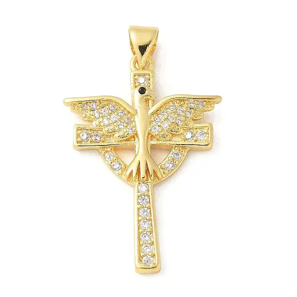 Brass Micro Pave Cubic Zirconia Pendants