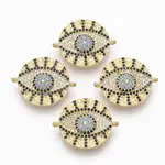 Brass Micro Pave Cubic Zirconia Links connectors