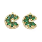 Brass Micro Pave Cubic Zirconia Pendants