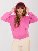 Ružová mikina s kapucňou