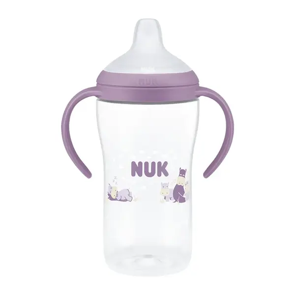 NUK Perfect Match Láhev na učení 6m+ 260 ml 1 ks hippo