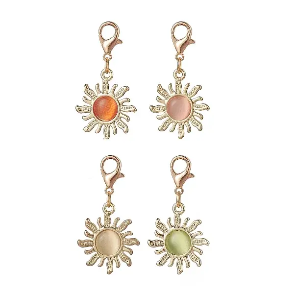 Sun Alloy Cat Eye Pendants Decorations