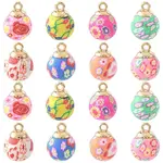 20Pcs Handmade Polymer Clay Pendants