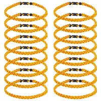 16Pcs Polyester Cord Braided Bead Bracelets for Men Women