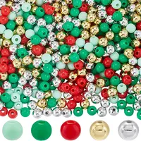 Christmas Theme 1500Pcs 5 Colors Opaque Acrylic Beads