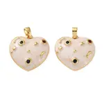 Brass Micro Pave Cubic Zirconia Pendants