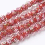 Handmade Gold Sand Lampwork Beads Strands