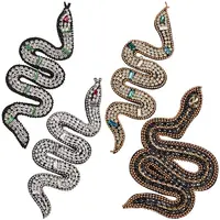 4Pcs 4 Styles Cloth and Rhinestone Handmade Cloth Patch