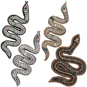 4Pcs 4 Styles Cloth and Rhinestone Handmade Cloth Patch
