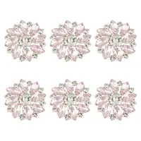 6Pcs 1-Hole Brass Shank Buttons