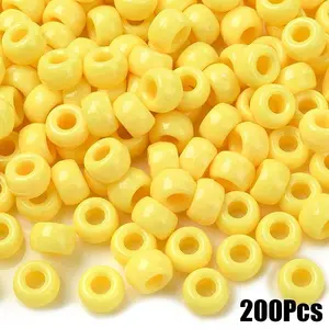 200Pcs Opaque Plastic Beads
