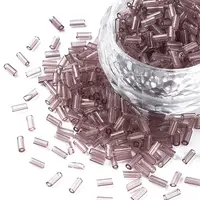 Transparent Glass Bugle Beads