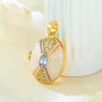 Brass Micro Pave Cubic Zirconia Locket Pendants