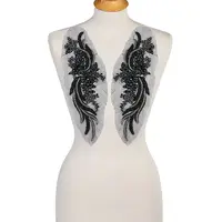 1 Pair Polyester Computerized Embroidery Cloth Iron on/Sew on Patches