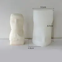 Nordic Style Abstract Art Moai Statue DIY Silicone Candle Molds