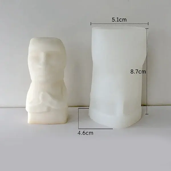 Nordic Style Abstract Art Moai Statue DIY Silicone Candle Molds