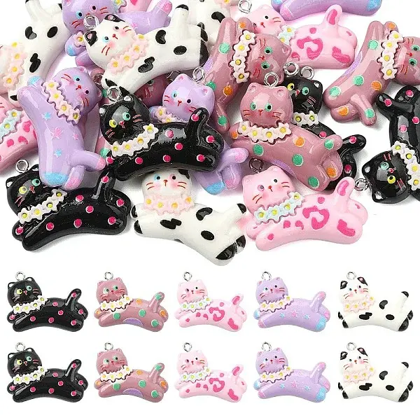 20Pcs Opaque Resin Pendants