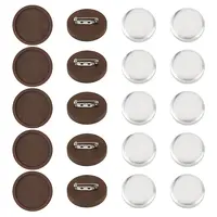 DIY Round Wood & Aluminum Brooch Making Kits