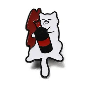 Drunk Cat Enamel Pins
