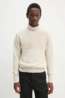 Bavlněný svetr G-Star béžová barva, s golfem, D25151-C868