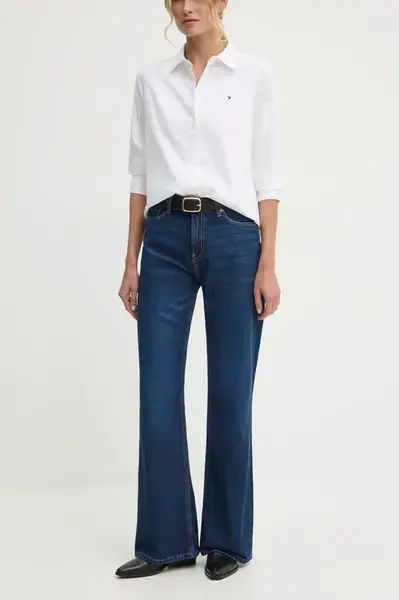 Bavlněné džíny Pepe Jeans FLARE HW WILLA high waist, PL204734EF1