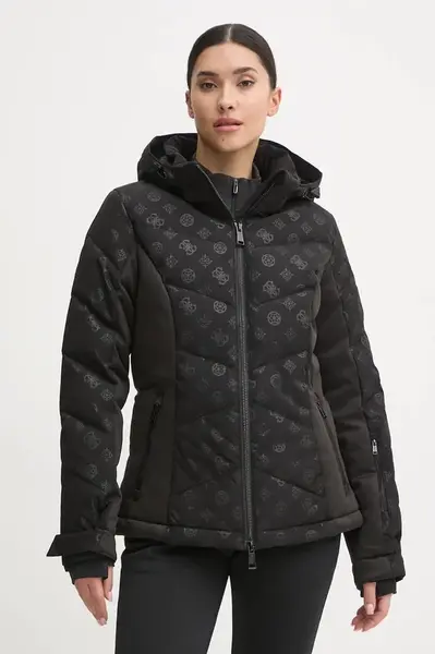 Lyžařská bunda Guess černá barva, W4PL3N WH0K0