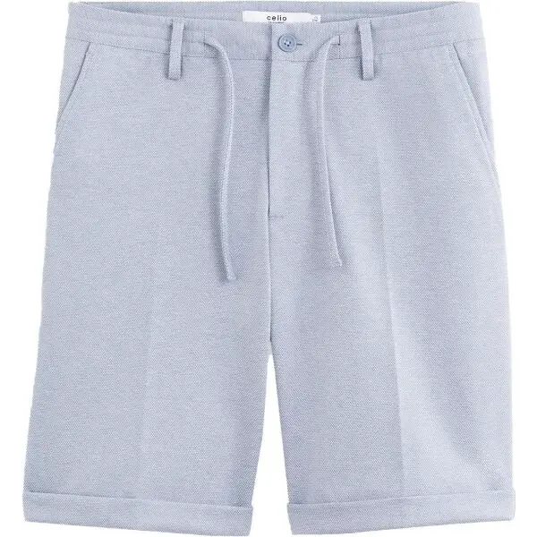 CELIO DOEVANBM Pánske elegantné bermudy, modrá, veľkosť