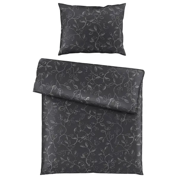 Bio:Vio POVLEČENÍ, satén, antracitová, 140/200 cm