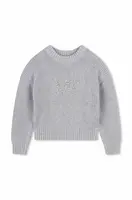 Dětský svetr s příměsí vlny Michael Kors šedá barva, R30162