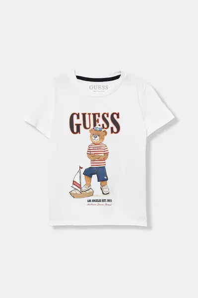 Guess Dětské bavlněné tričko Guess