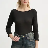 Tričko s dlouhým rukávem G-Star černá barva, D25065-9297
