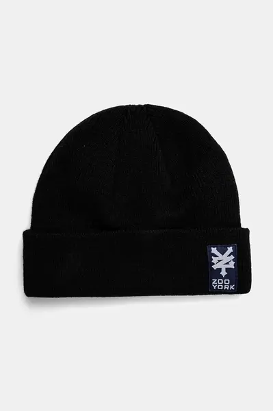 Čepice Zoo York černá barva, z tenké pleteniny, 70500006