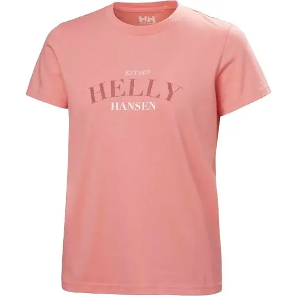 Helly Hansen W CORE GRAPHIC T-SHIRT 2.0 Dámské bavlněné tričko, lososová, velikost