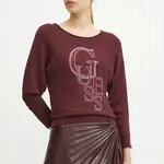 Svetr Guess SELENA dámský, vínová barva, lehký, W4BR01 Z2NQ2