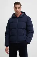 Péřová bunda United Colors of Benetton pánská, tmavomodrá barva, zimní, oversize, 2JF8UN05E