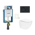 Závesný WC set Geberit na zamurovanie + WC SAT SIKOGEZTOR67S20BL