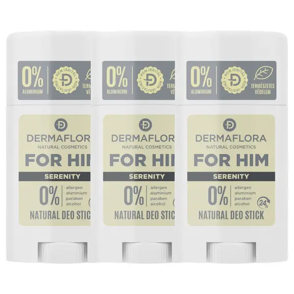 DERMAFLORA FOR HIM tuhý deodorant SERENITY 3ks