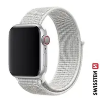 Swissten řemínek pro Apple Watch nylonový 38 / 40 / 41 mm, bílá
