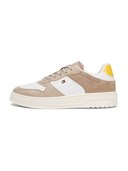 TOMMY HILFIGER Nízke tenisky  hnedá / žltá / biela