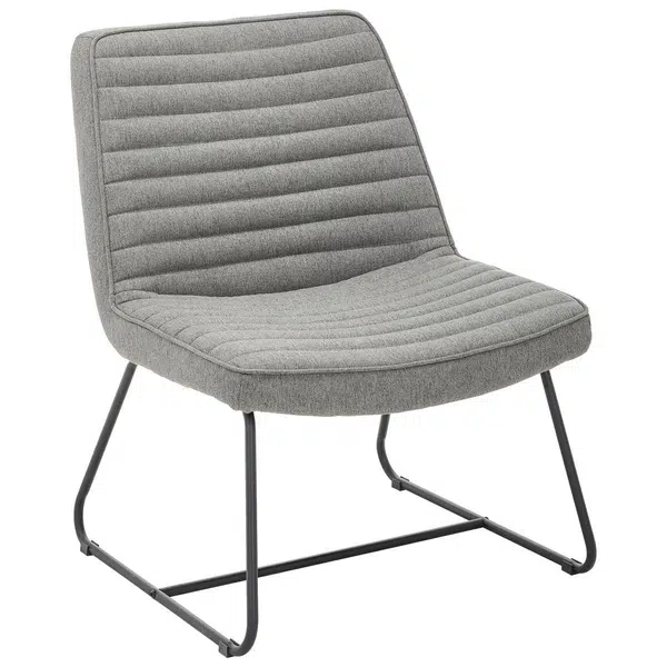 P & B KŘESLO, textil, šedá