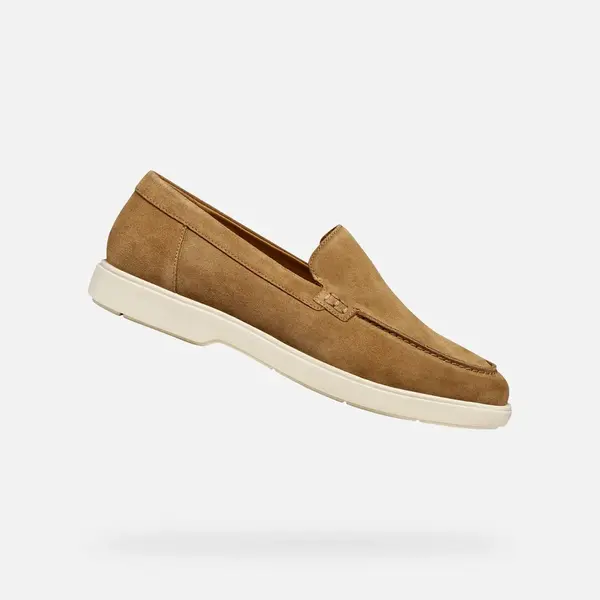 Hnědé pánské mokasíny Geox Spherica EC17 - Pánské