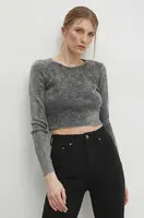 Tričko s dlouhým rukávem Answear.LAB šedá barva