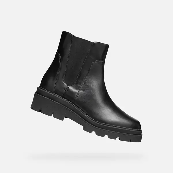 Black women's ankle boots Geox Felleny - Women's