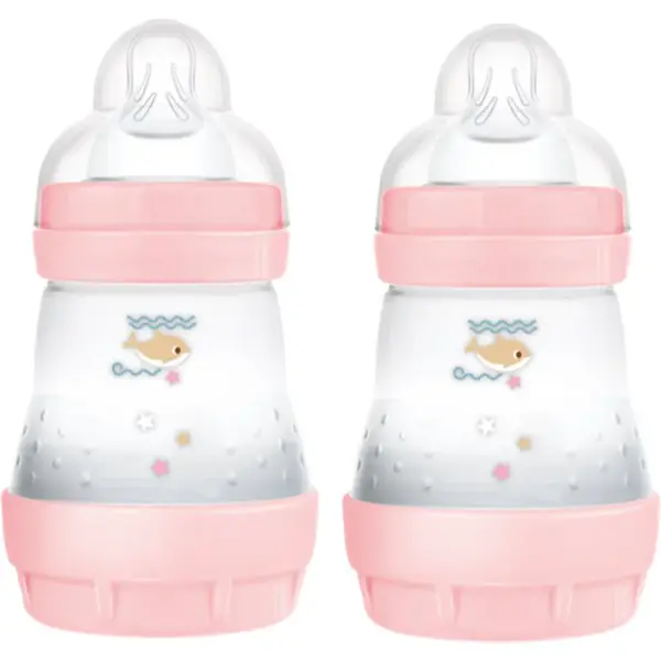 MAM Perfect Star Anti-colic Bottle antikoliková fľaša 0m+ Pink 2x160 ml