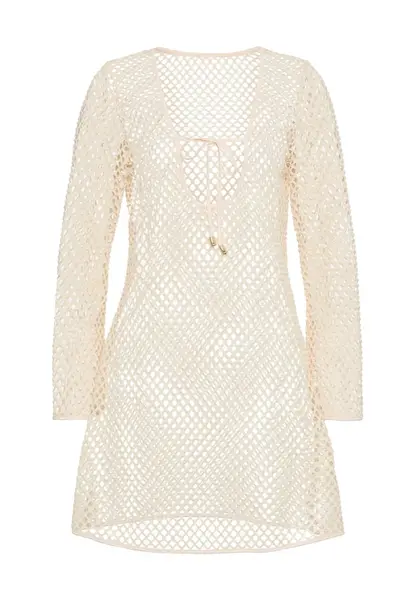 LSCN by LASCANA Plážové šaty  slonová kosť