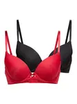 Hunkemöller Podprsenka 'P&M'  červená / čierna