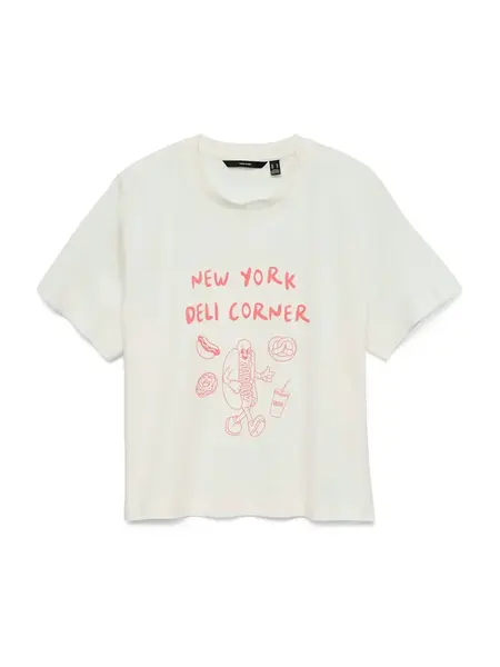 VERO MODA Tričko  ružová / biela