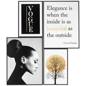 Monee TIŠTĚNÉ OBRAZY NA PLÁTNĚ, krajina a příroda, lidé, text, stromy, 67/65 cm