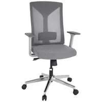 MID.YOU OTOČNÁ ŽIDLE, síťovina, plochá tkanina, šedá, bílá