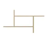 MID.YOU NÁSTĚNNÝ REGÁL, barvy dubu, 99/55,6/14,6 cm